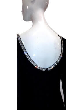 Lilli Diamond Cocktail Dress AUDREY STYLE Evening Wear Rhinestone Fall Look  S/M